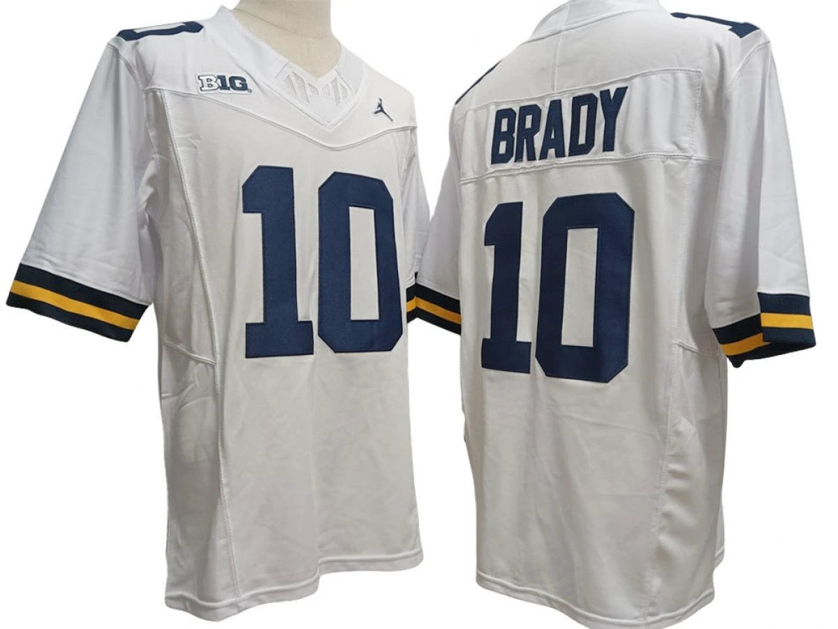 Michigan Wolverines #10 Vapor F.U.S.E. Limited - Tom Brady Jersey Stitched by My Store NCAA Football Jerseys