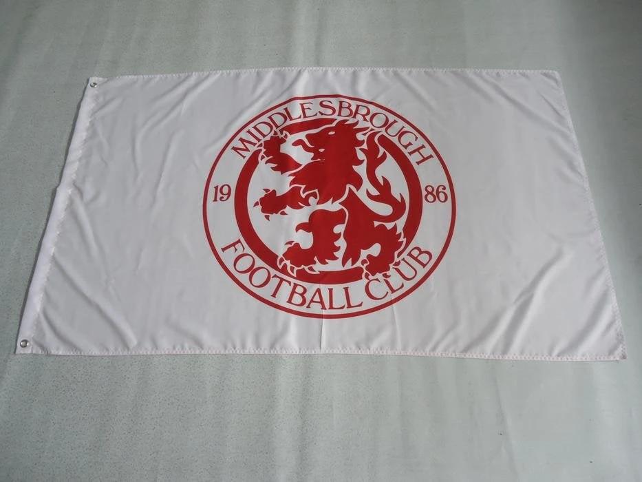 Middlesbrough Football Club flags 3x5ft FC Middlesbrough banner polyester by flagsjustdoit