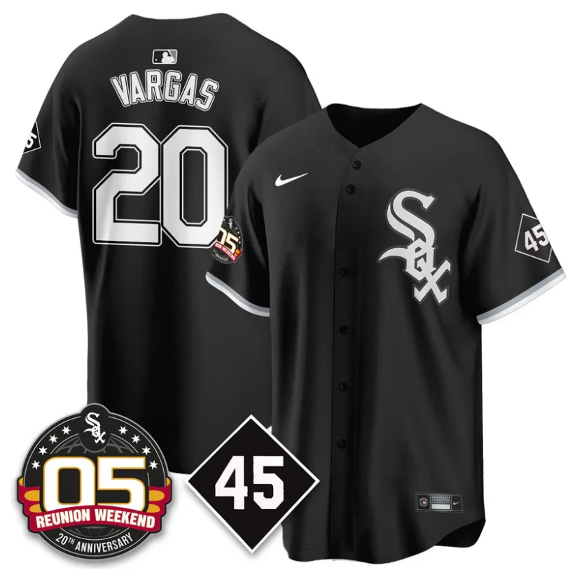 Miguel Vargas Jersey #20 Chicago White Sox 2025 Reunion Weekend Black by My Store