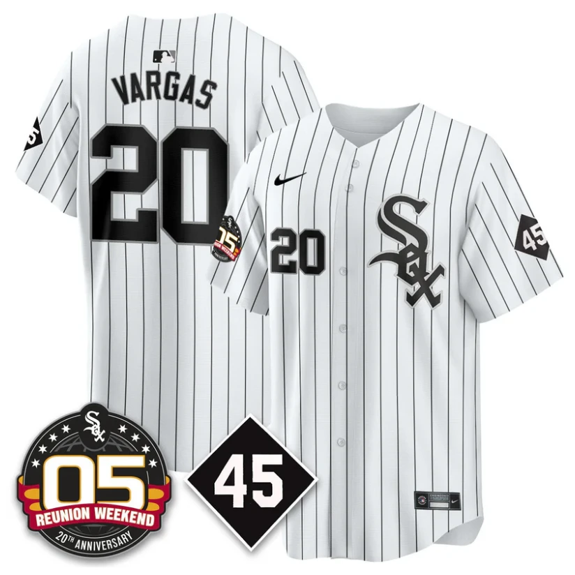 Miguel Vargas Jersey #20 Chicago White Sox 2025 Reunion Weekend White by My Store