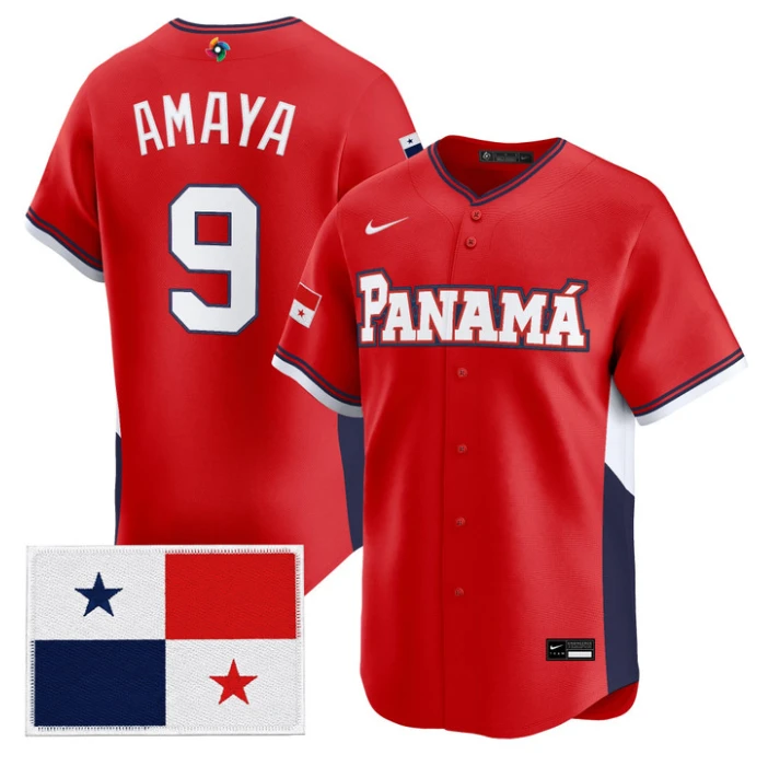 Miguel Amaya Jersey #9 Team Panama 2026 World Baseball Classic Stitched by My Store