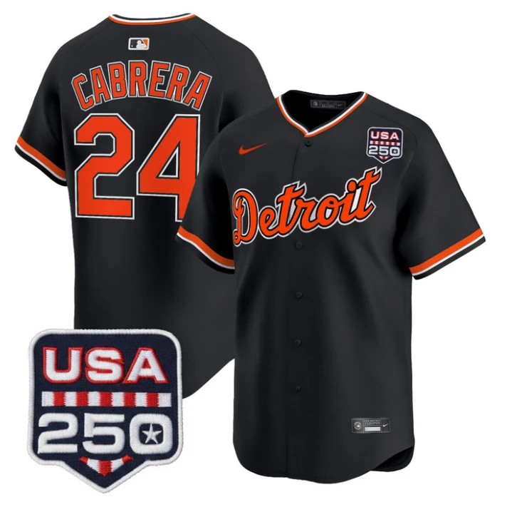 Miguel Cabrera Jersey #24 Detroit Tigers 2026 Alternate Limited Stitched by My Store
