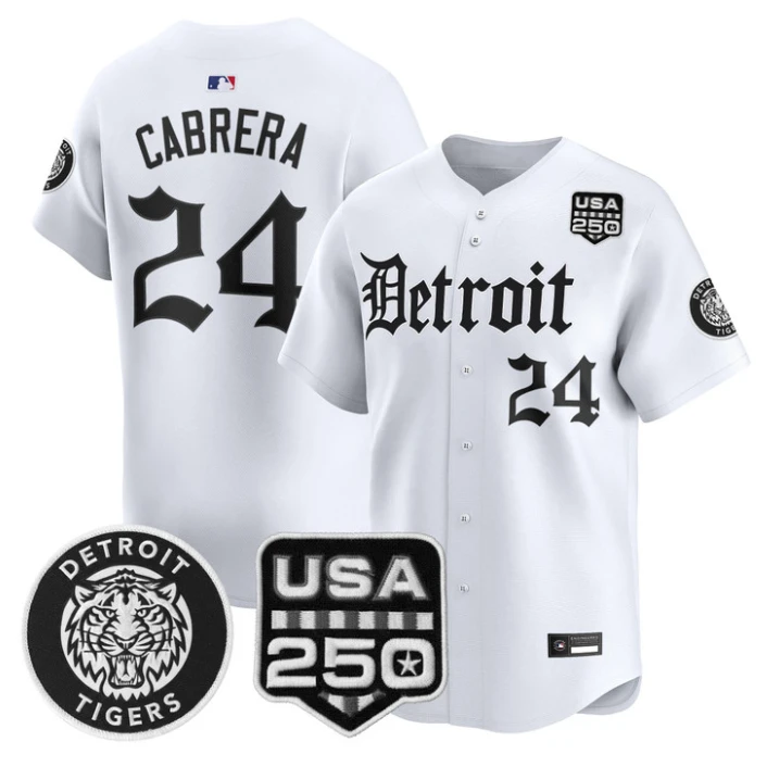 Miguel Cabrera Jersey #24 Detroit Tigers Gothic Edition Vapor Stitched by My Store
