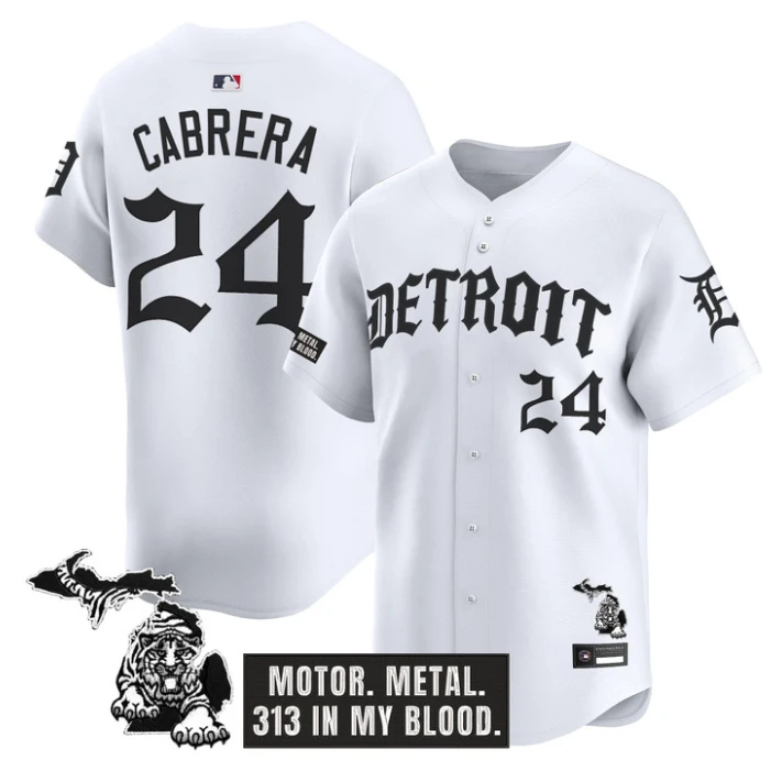 Miguel Cabrera Jersey #24 Detroit Tigers Old English Edition Stitched by My Store