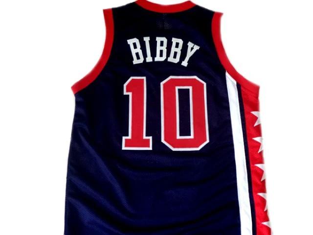 Mike Bibby Jersey #10 Team USA Basketball Navy Blue by My store basketball