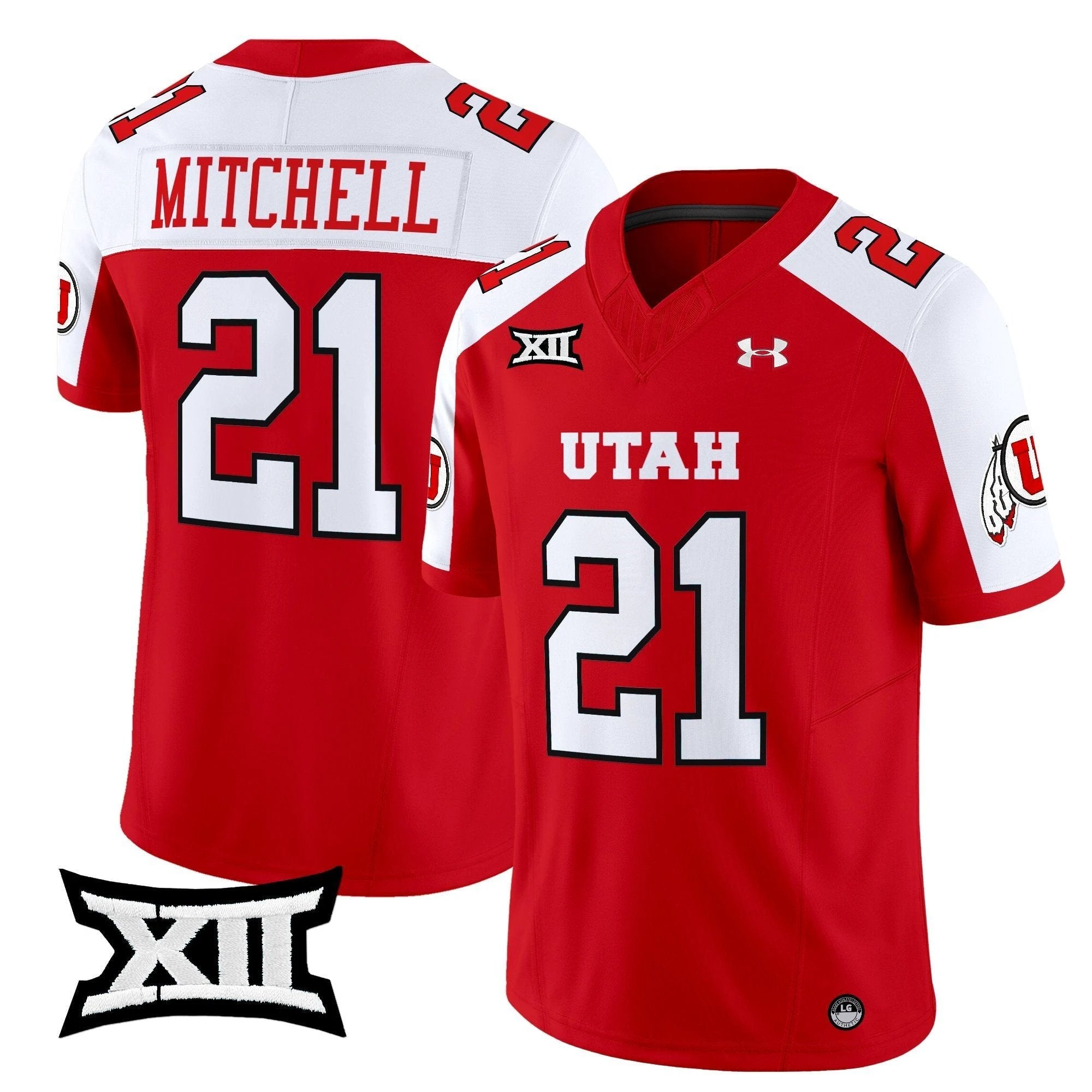 Mike Mitchell Jersey #21 Utah Utes 2025 Vapor Limited Stitched Red Alternate by NCAA Football Jersey
