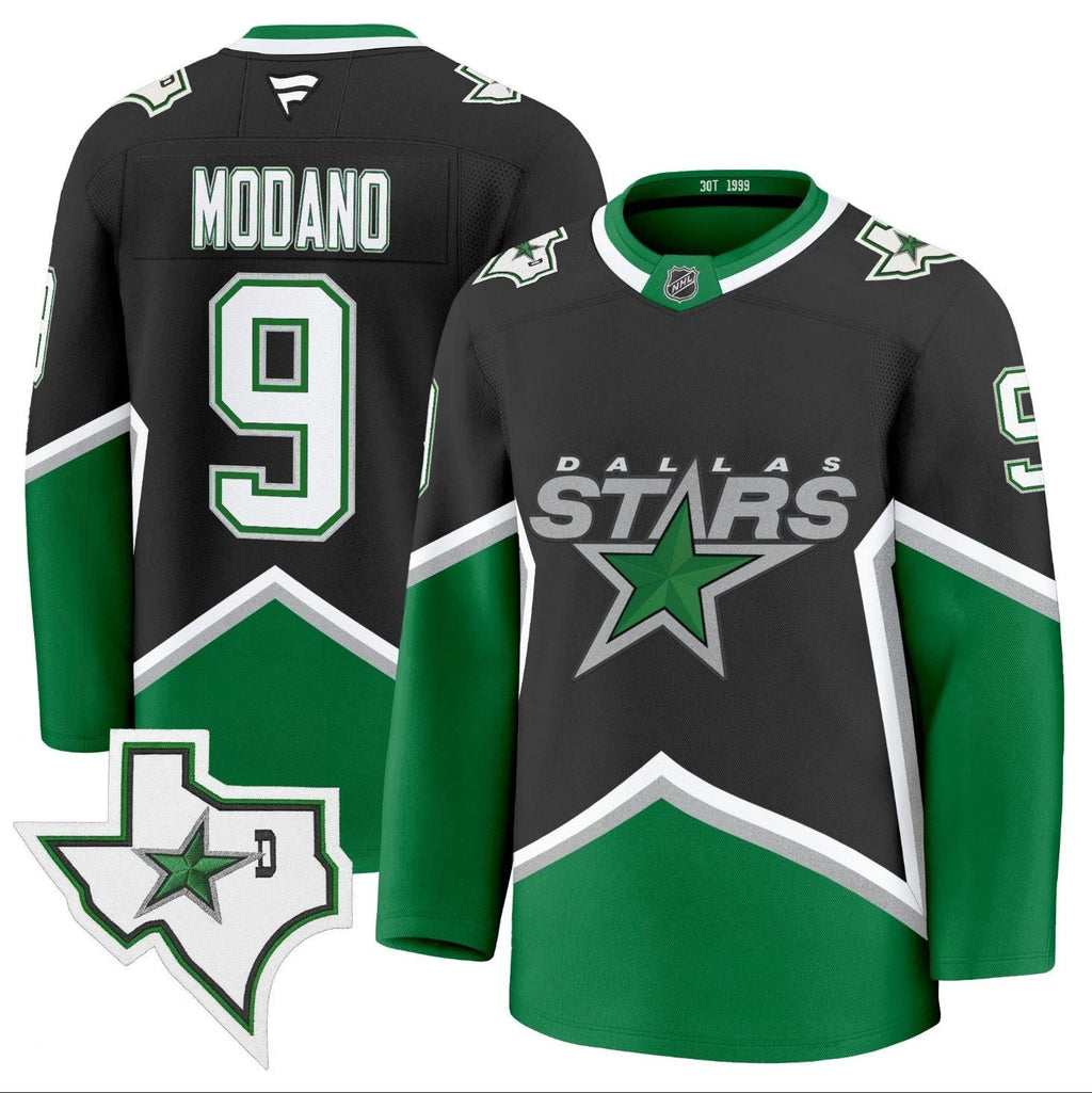 Mike Modano Jersey #9 Dallas Stars '99 Throwback Premium All Stitched by Hockey David