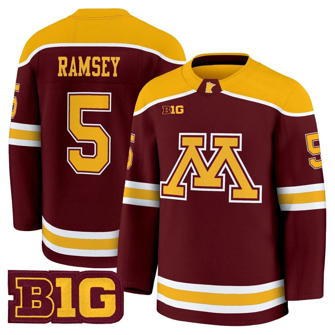 Mike Ramsey Jersey #5 Minnesota Golden Gophers 2025-26 Premium Stitched by Hockey David