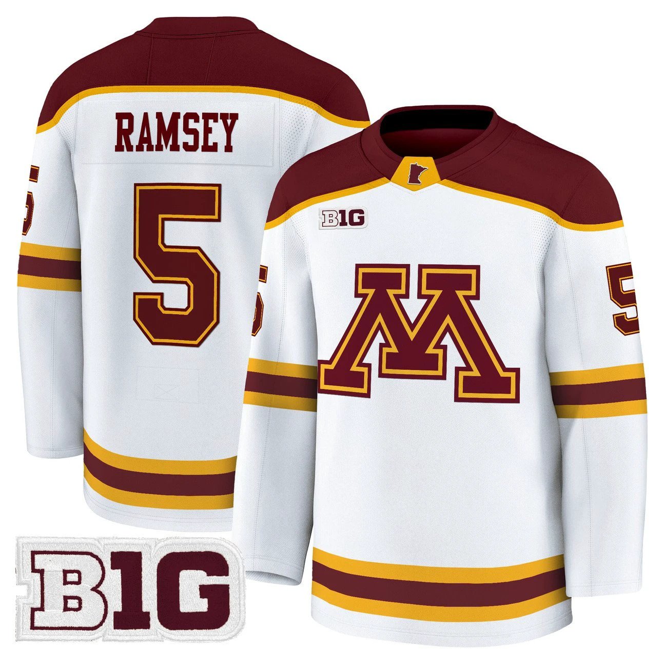 Mike Ramsey Jersey #5 Minnesota Golden Gophers 2025-26 Premium Stitched by Hockey David