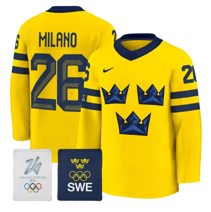 Milano Jersey #26 Sweden Olympic 2026 Premium Hockey All Stitched by Hockey David