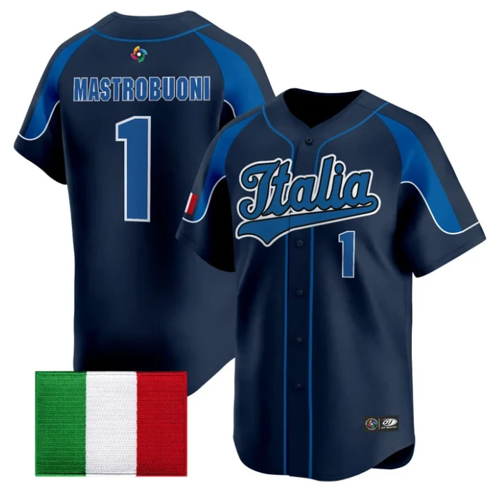 Miles Mastrobuoni Jersey #1 Team Italy 2026 World Baseball Stitched by My Store