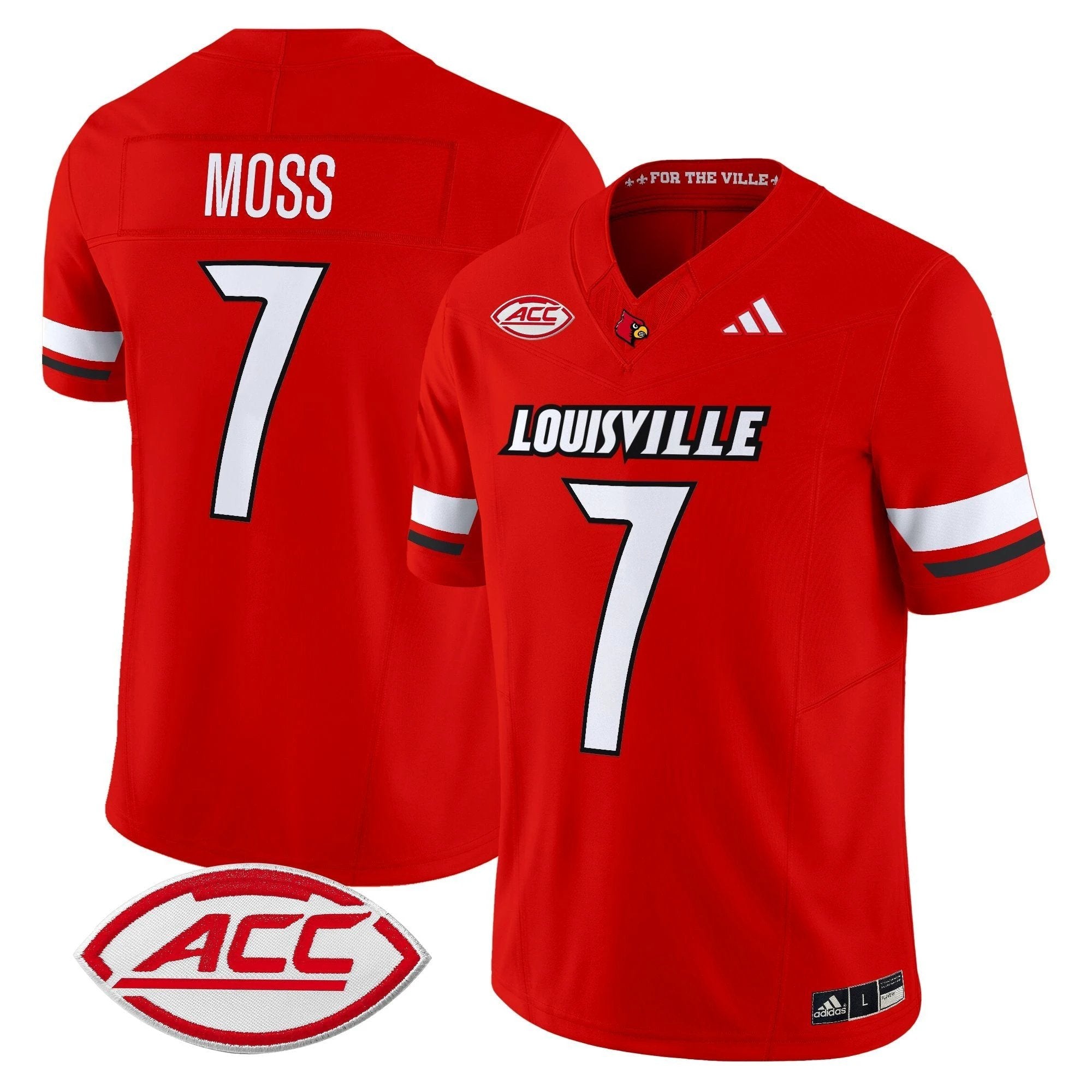 Miller Moss Jersey #7 Louisville Cardinals 2025 Vapor Limited Stitched by My Store NCAA Football Jerseys