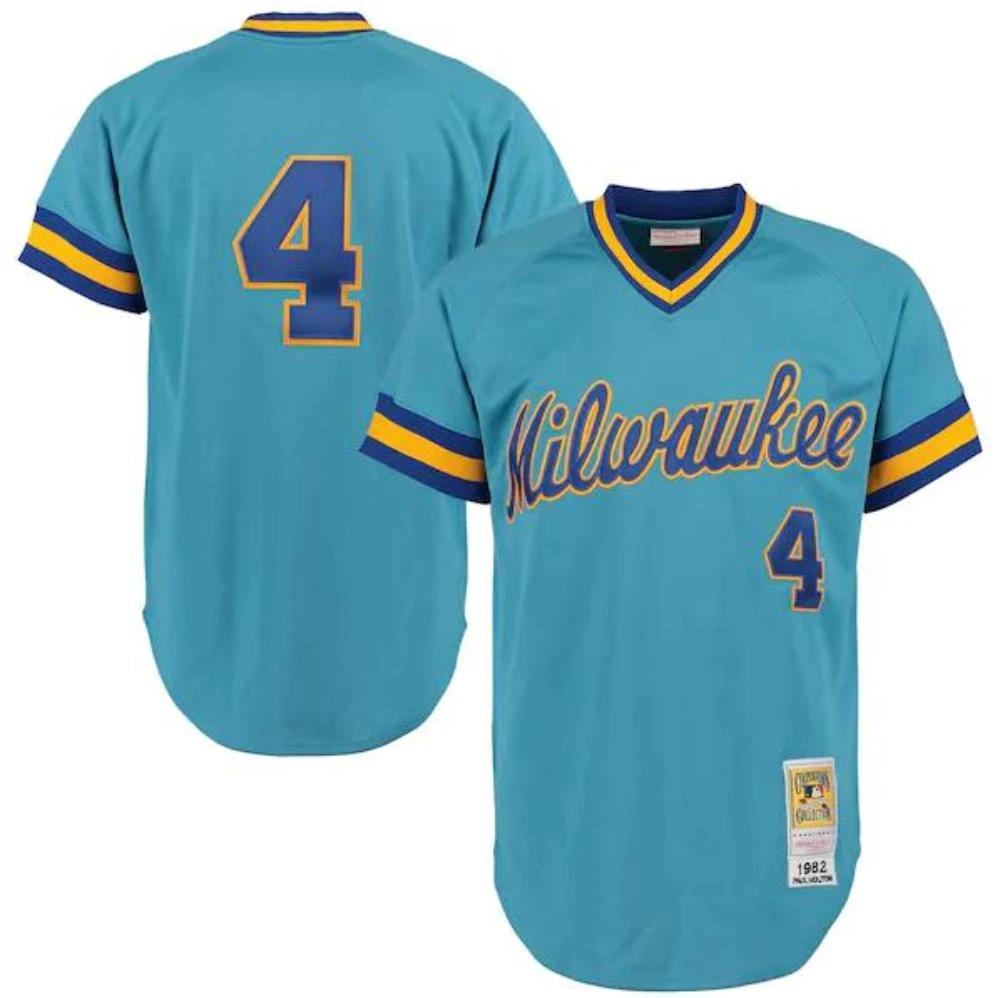 Milwaukee Brewers Paul Molitor Blue 1982 Throwback Pullover Jersey by My Store