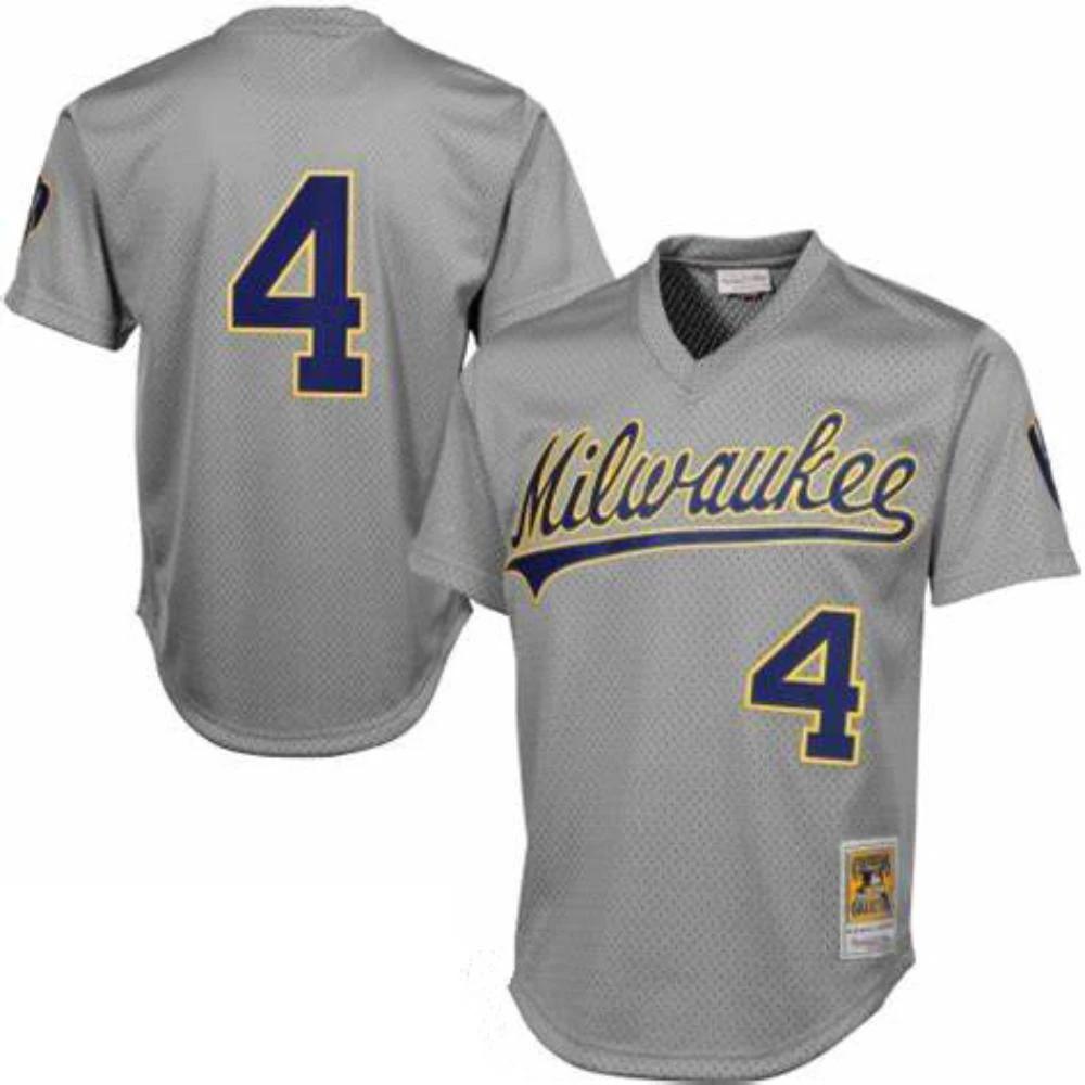 Milwaukee Brewers Paul Molitor Gray 1987 Throwback Pullover Jersey by My Store