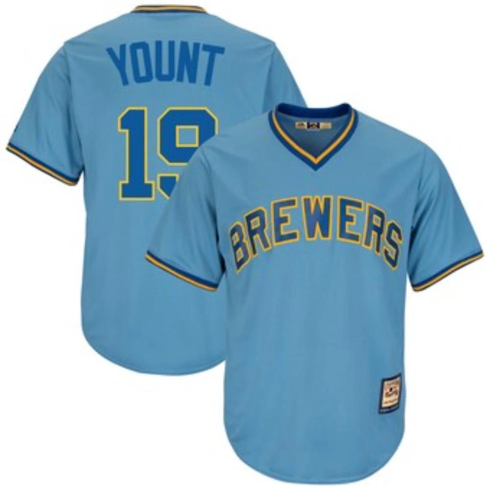 Milwaukee Brewers Robin Yount Blue Throwback Pullover Jersey by My Store