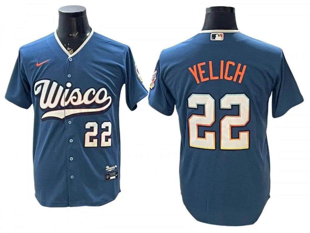 Milwaukee Brewers #22 Christian Yelich 2026 City Connect Limited Jersey - Blue by My Store