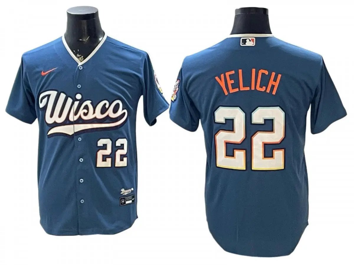 Milwaukee Brewers #22 Christian Yelich 2026 City Connect Limited Jersey - Blue by My Store
