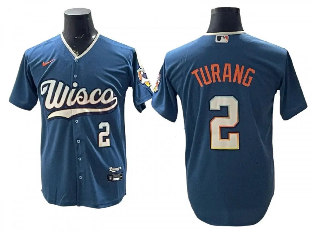 Milwaukee Brewers #2 Brice Turang 2026 City Connect Limit Jersey - Blue by My Store