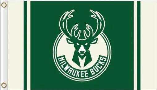 Milwaukee Bucks Club Flag 3X5Ft Polyester Banner USA Digital Print by flagsjustdoit
