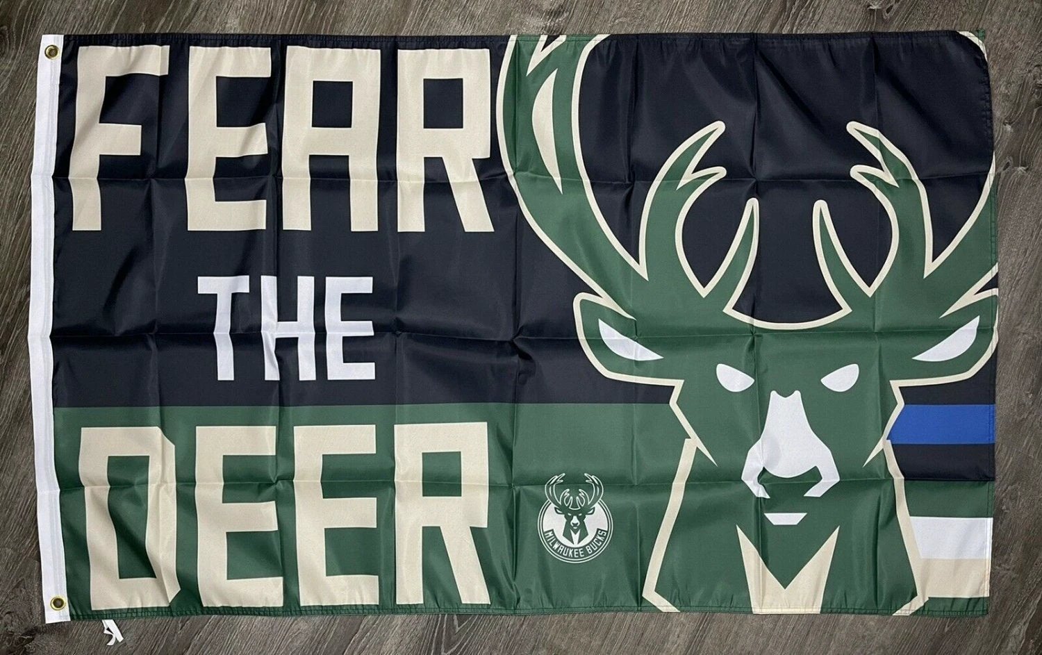 Milwaukee Bucks Fear The Deer Flag 3x5 ft Sports Banner Man-Cave Garage by flagsjustdoit