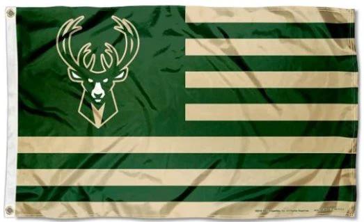 Milwaukee Bucks Team Flag 3X5Ft Polyester Banner USA Digital Print by flagsjustdoit