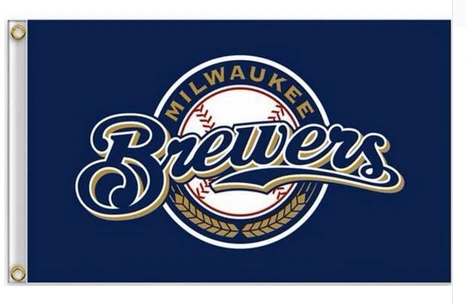 Milwaukee Brewers Flag-3x5FT Banner-100% polyester by flagsshop
