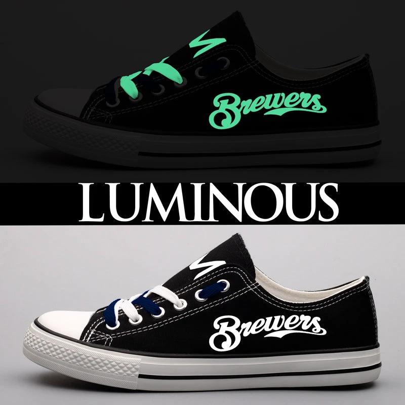 Milwaukee Brewers Limited Print Low Top Canvas Shoes Sport Sneakers For Men Women Fans by Crocs