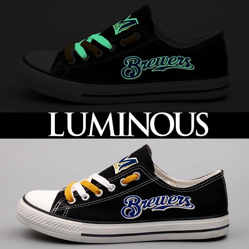 Milwaukee Brewers Limited Print Low Top Canvas Shoes Sport Sneakers For Men Women Fans by Crocs
