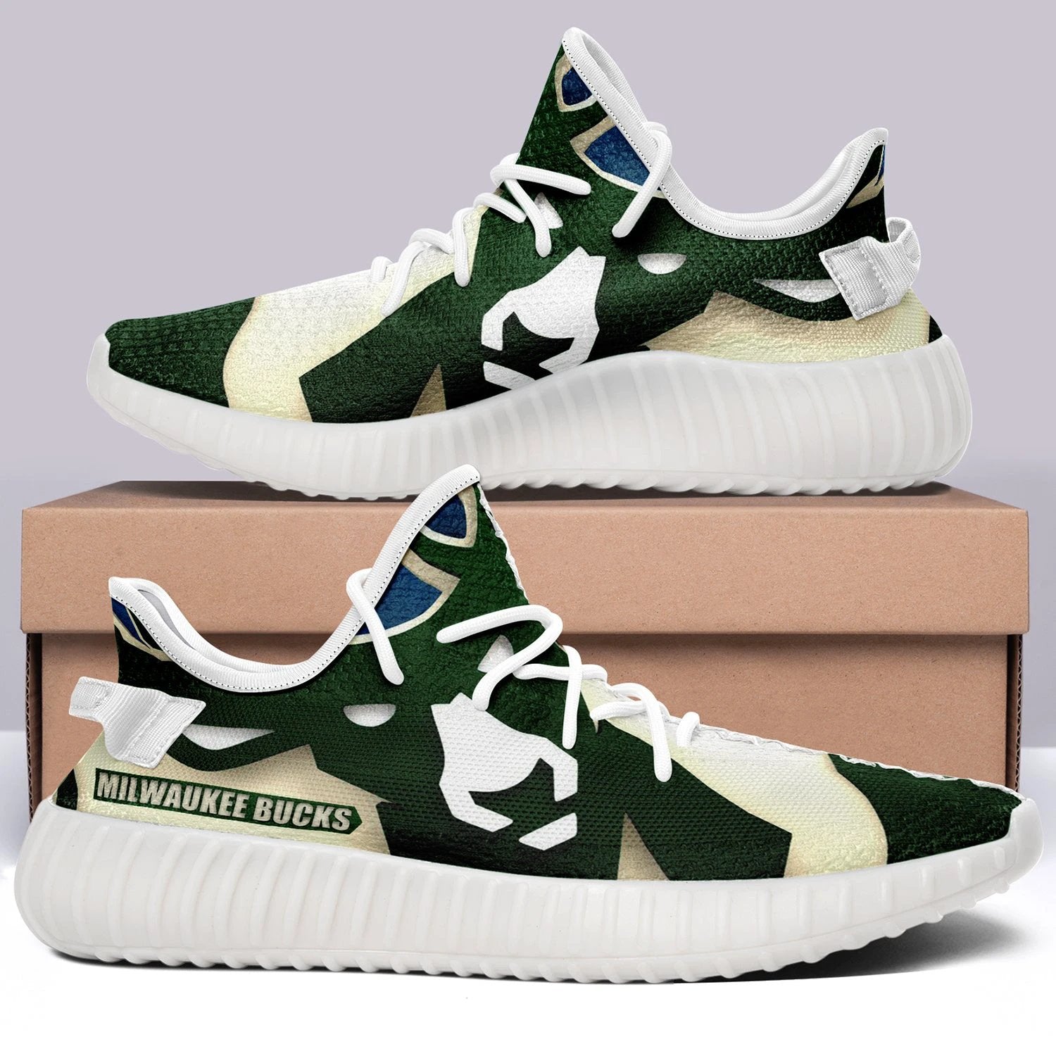 Milwaukee Bucks NBA 350v Yeezy Sneakers For Men Women Fans by Crocs