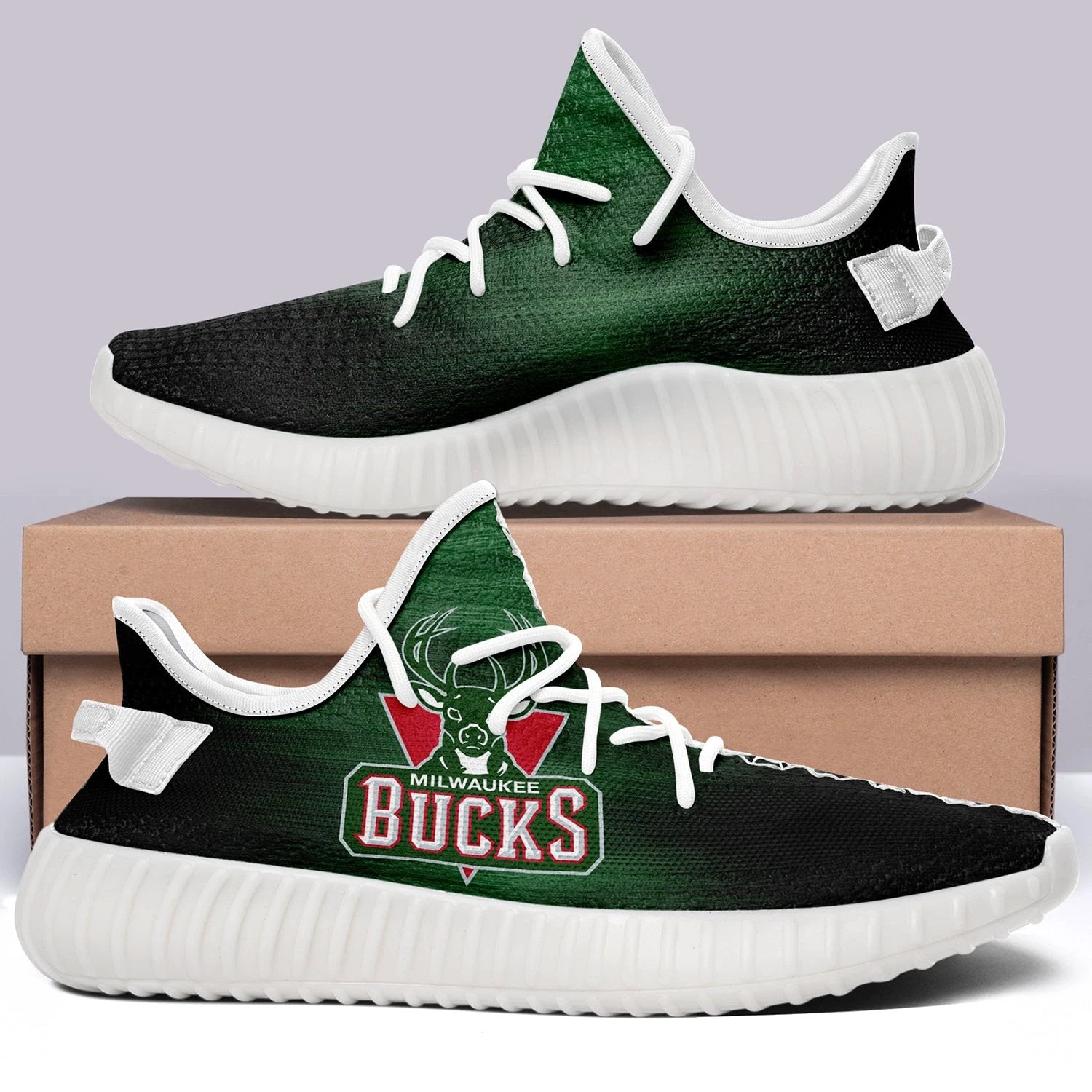 Milwaukee Bucks NBA 350v Yeezy Sneakers For Men Women Fans by Crocs