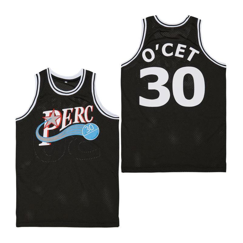Min #30 O'cet Perc Movie Basketball Jersey Black by My store basketball