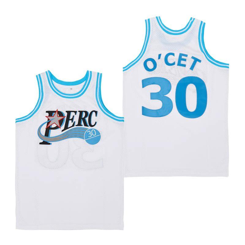 Min #30 O'cet Perc Movie Basketball Jersey White by My store basketball