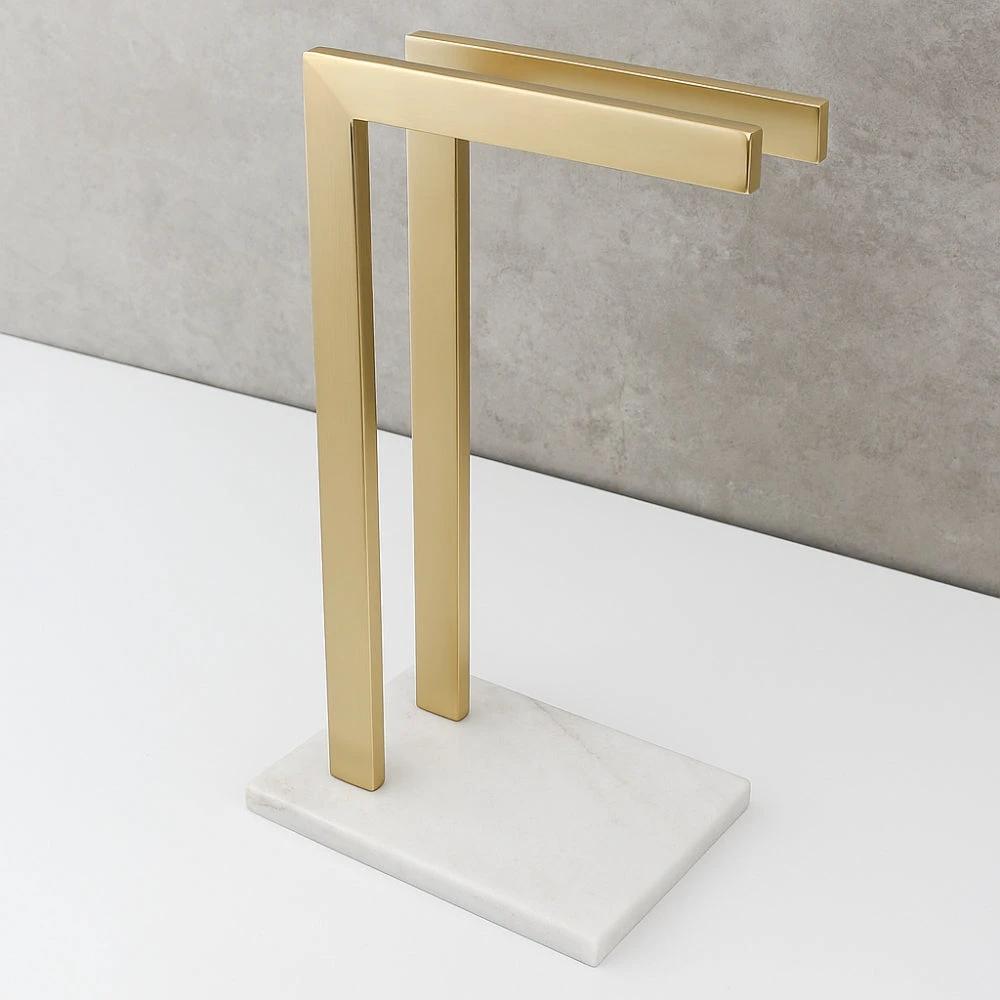 Minimalist Bathroom Vanity Double Towel Rack by Casa & Beyond