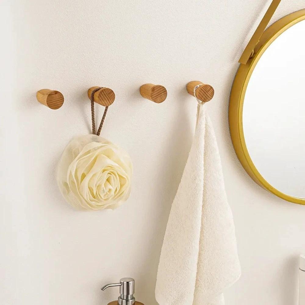 Minimalist Beech Wood Wall-Mounted Hook by Casa & Beyond