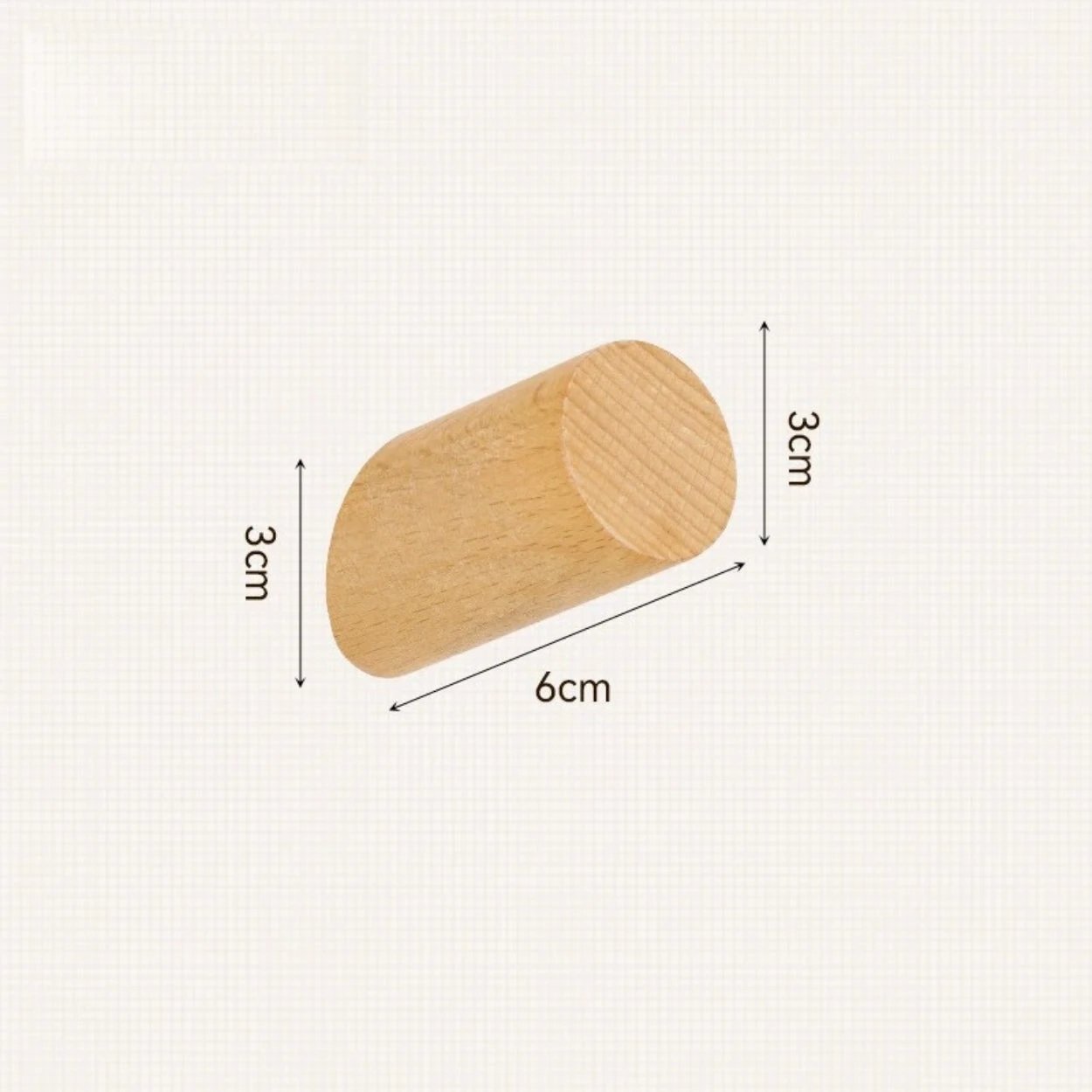 Minimalist Beech Wood Wall-Mounted Hook by Casa & Beyond