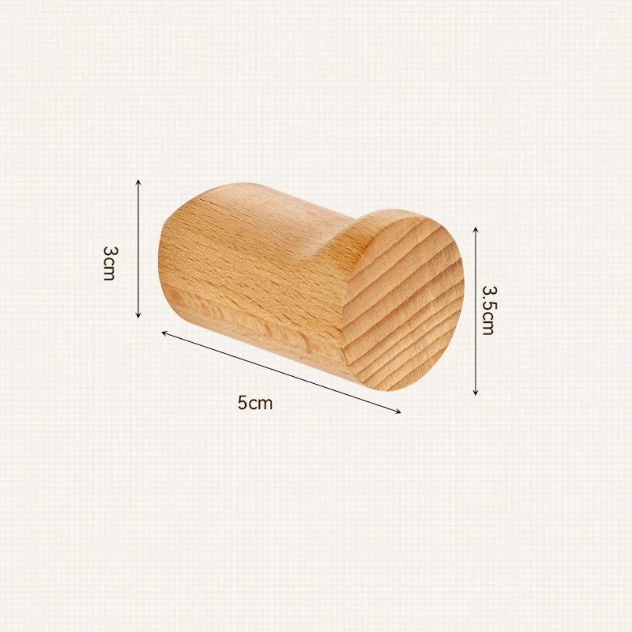 Minimalist Beech Wood Wall-Mounted Hook by Casa & Beyond