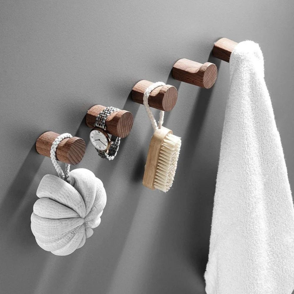 Minimalist Beech Wood Wall-Mounted Hook by Casa & Beyond
