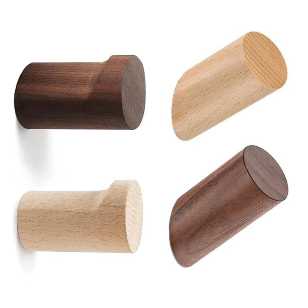 Minimalist Beech Wood Wall-Mounted Hook by Casa & Beyond