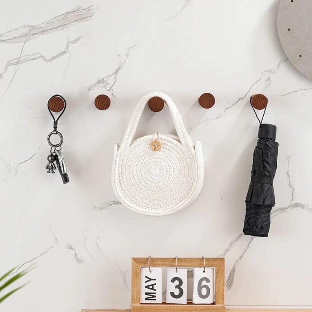 Minimalist Beech Wood Wall-Mounted Hook by Casa & Beyond