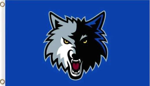 Minnesota Timberwolves Blue US Flag 3X5Ft Polyester Banner USA Digital Print by flagsjustdoit