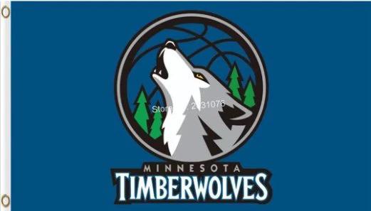 Minnesota Timberwolves Team US Flag 3X5Ft Polyester Banner USA Digital Print by flagsjustdoit