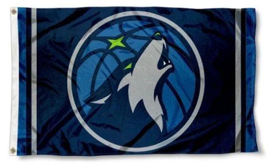 Minnesota Timberwolves Team US Sport Flag 3X5Ft Polyester Banner USA Digital Print by flagsjustdoit