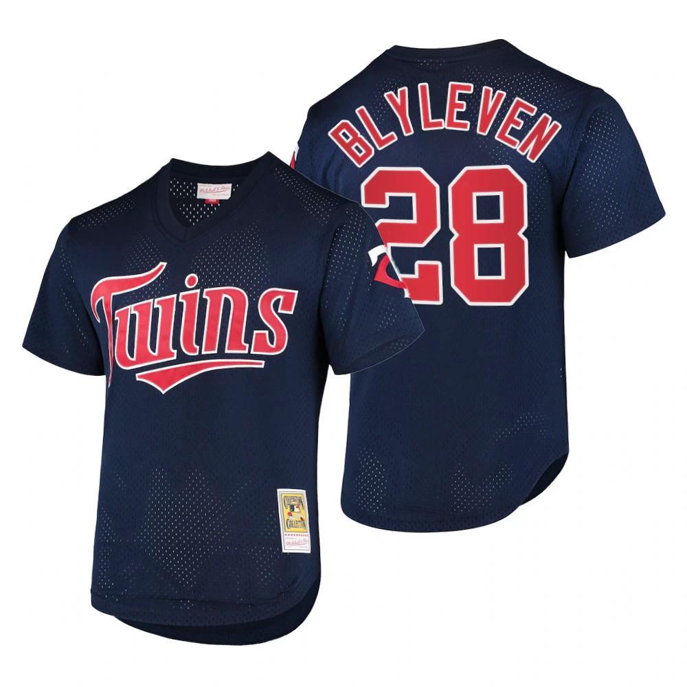 Minnesota Twins Bert Blyleven Navy Throwback Mesh Pullover Jersey by My Store