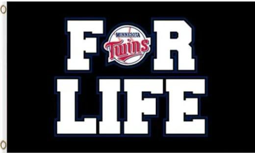 Minnesota Twins For Life Flag 3X5Ft Banner USA Polyester with Brass Grommets by flagsjustdoit