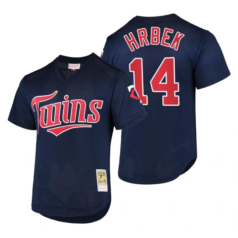 Minnesota Twins Kent Hrbek Navy Throwback Mesh Pullover Jersey by My Store