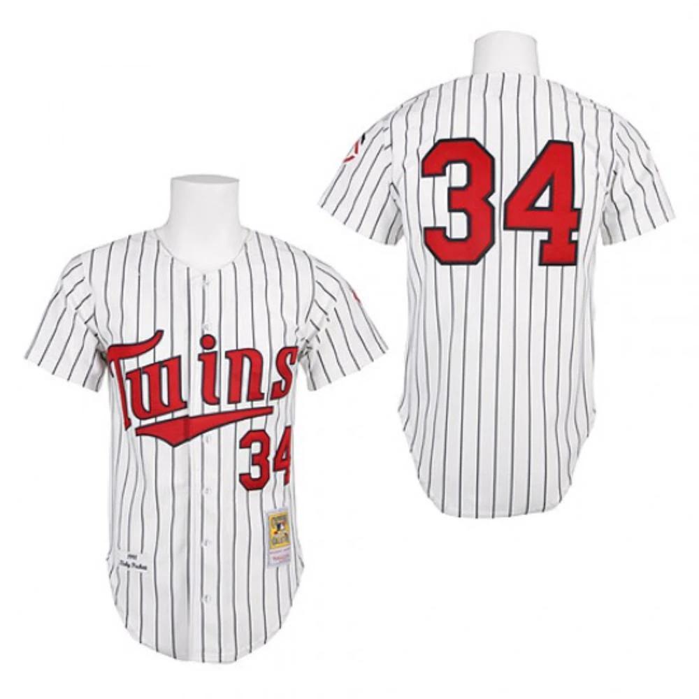 Minnesota Twins Kirby Puckett White 1991 Throwback Jersey by My Store