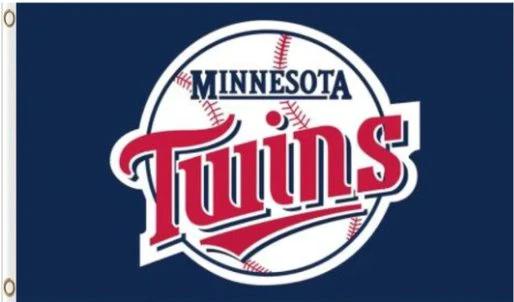 Minnesota Twins Logo Baseball Flag 3X5Ft Banner USA Polyester with Brass Grommets by flagsjustdoit