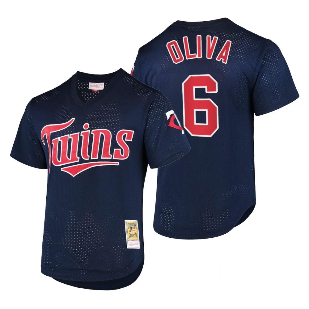 Minnesota Twins Tony Oliva Navy Throwback Mesh Pullover Jersey by My Store