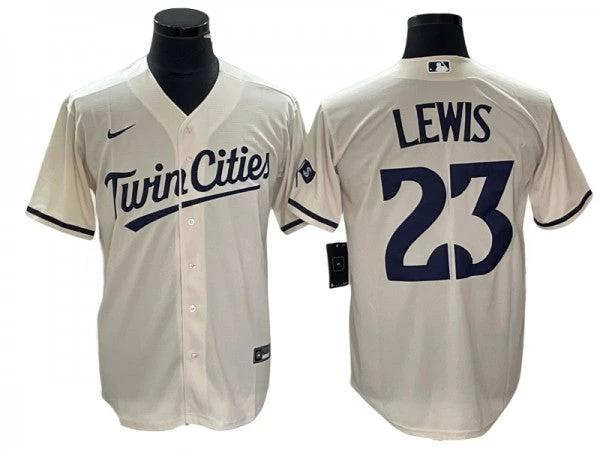 Minnesota Twins #23 Royce Lewis Cream Alternate Jersey by My Store