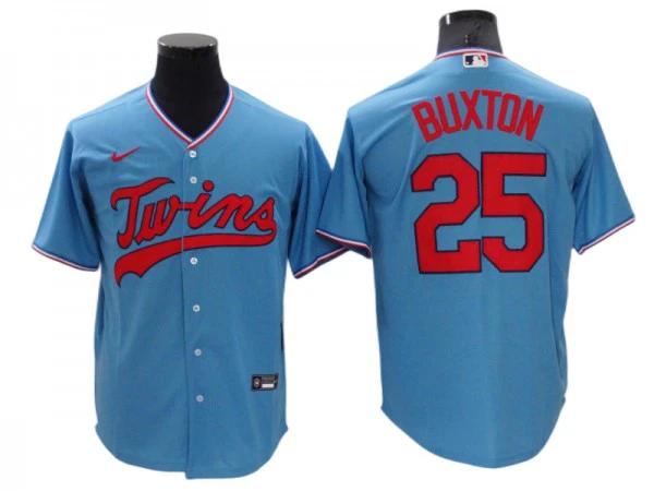 Minnesota Twins #25 Byron Buxton Light Blue Road Cool Base Jersey by My Store